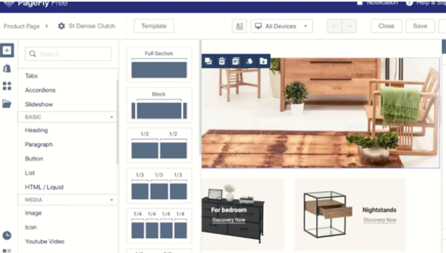 Shopify page builder